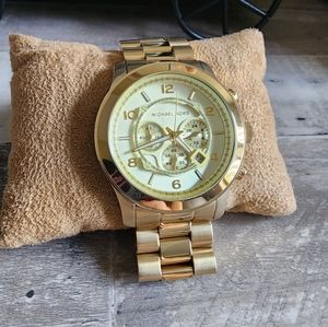 Michael Kors Gold Watch - Runway Gold-Tone Watch Style # MK7323